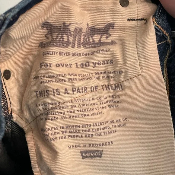 Levi's 511 Men's Slim Jeans - Dark Blue - Picture 4 of 10